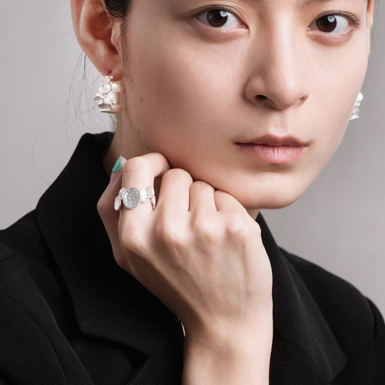Irregular Disc Link Jewelry Set