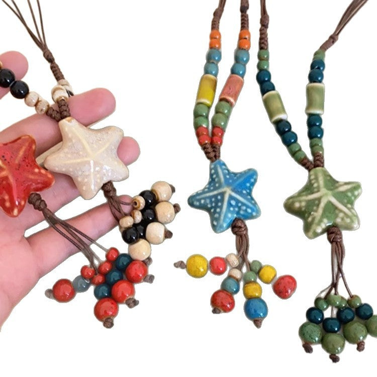 Colorful Starfish Beaded Necklace