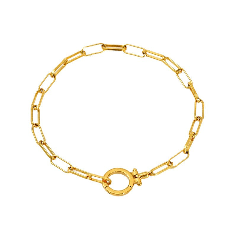 Oval Link Toggle Necklace & Bracelet Set