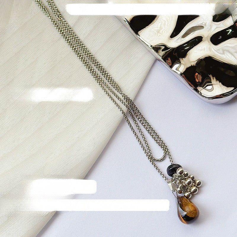 Tiger's Eye Grape Cluster Necklace