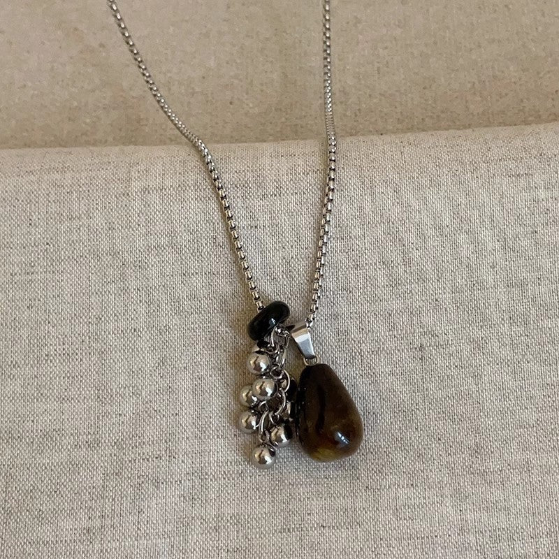 Tiger's Eye Grape Cluster Necklace