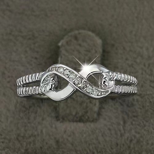 Crystal Infinity Twist Ring