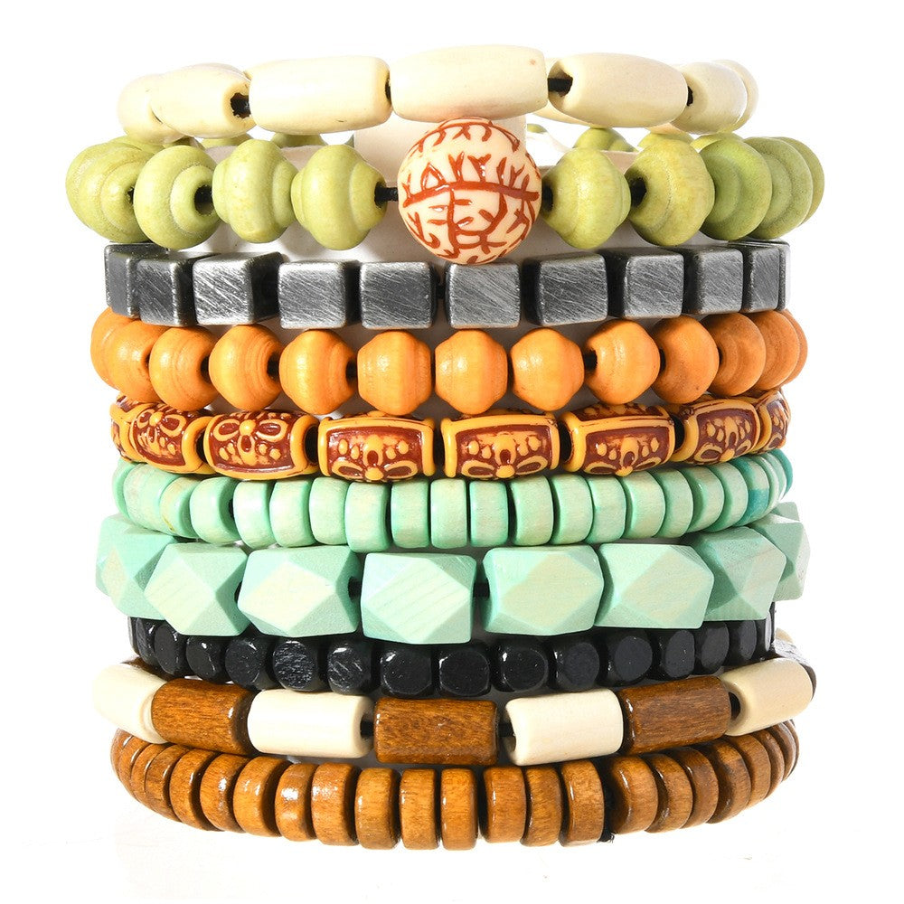 Mixed Bead Stackable Bracelet Set