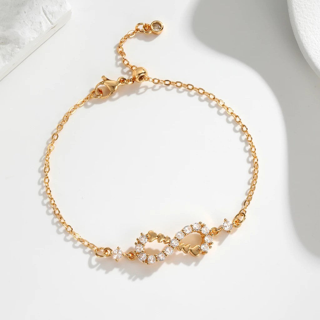 Crystal Infinity Heart Bracelet