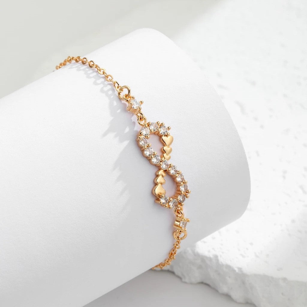 Crystal Infinity Heart Bracelet