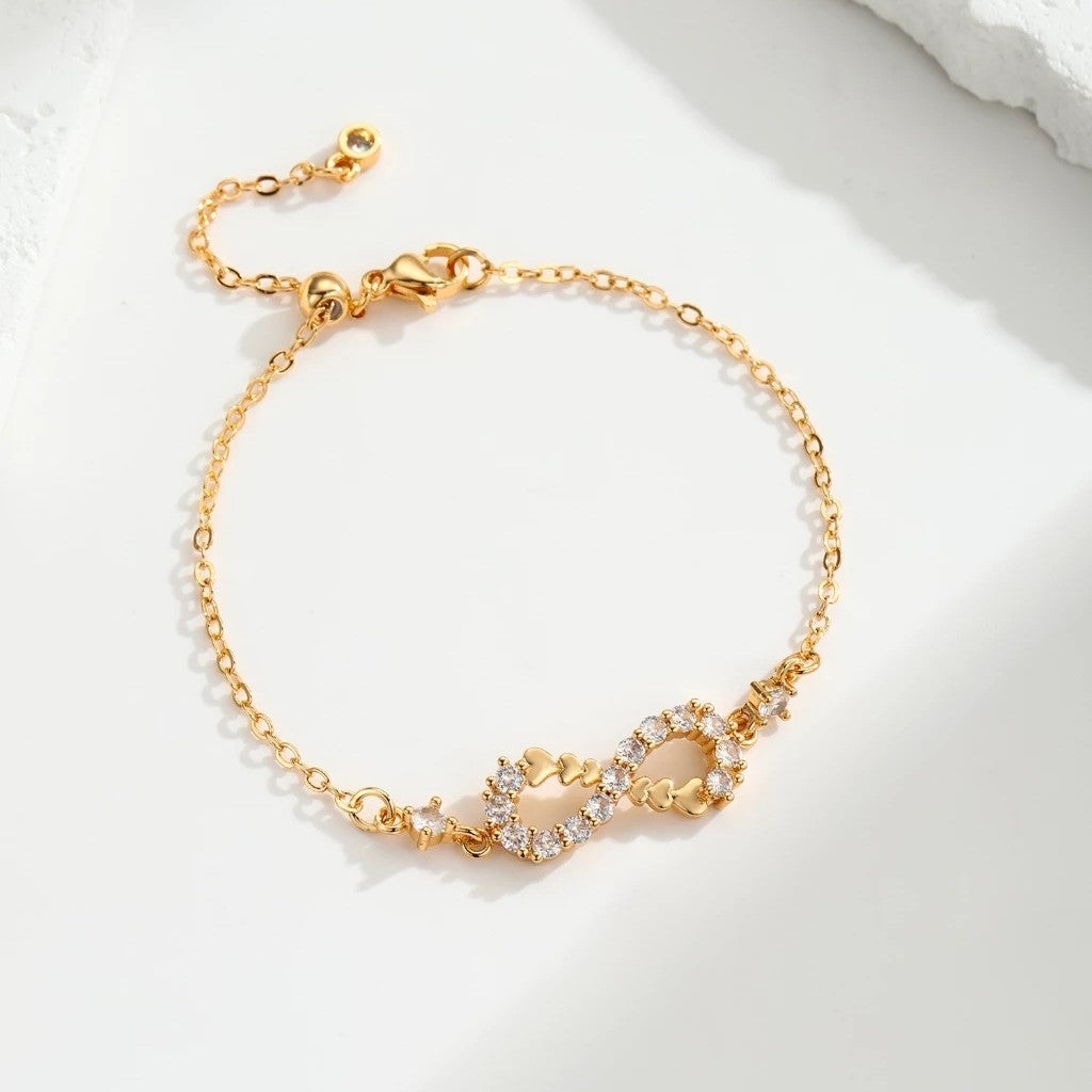 Crystal Infinity Heart Bracelet