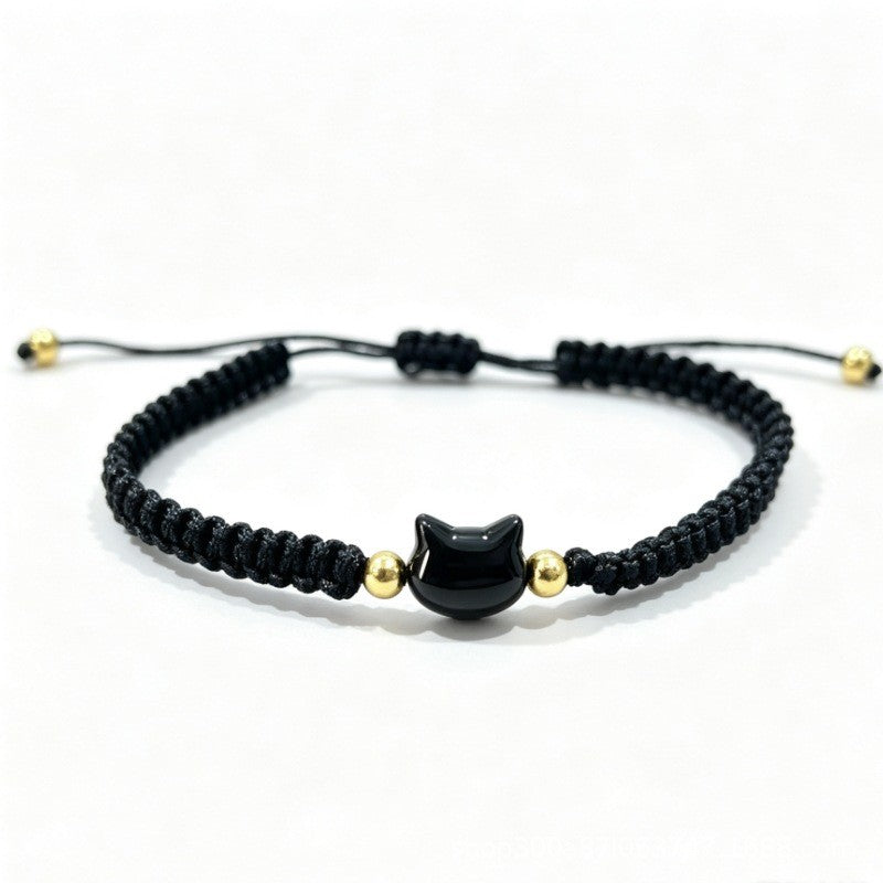 Cat Head Braided Bracelet