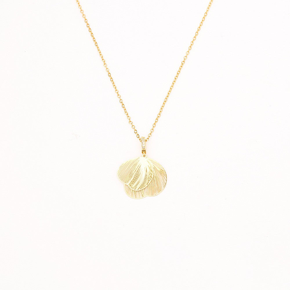 Layered Ginkgo Leaf Necklace & Earrings