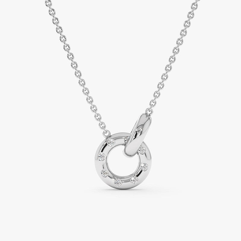 Crystal Circle Knot Necklace