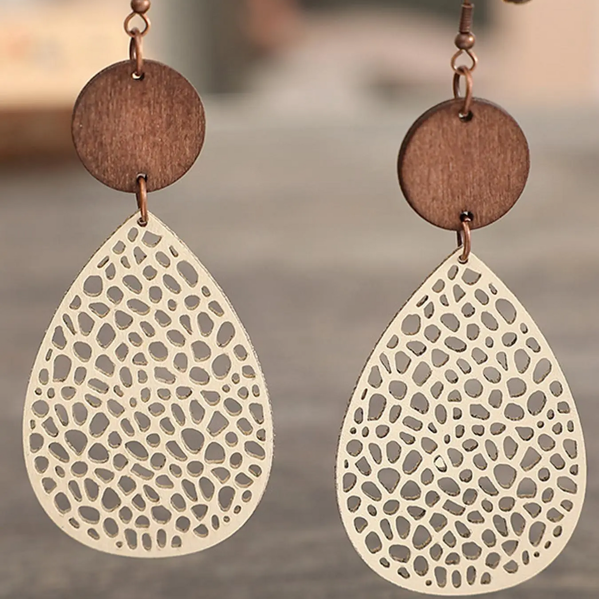 Hollow Water Drop Earrings