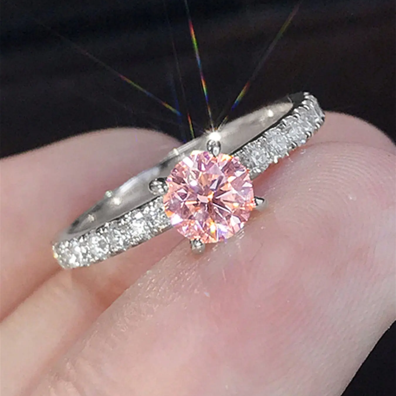 Circle Rhinestone Ring