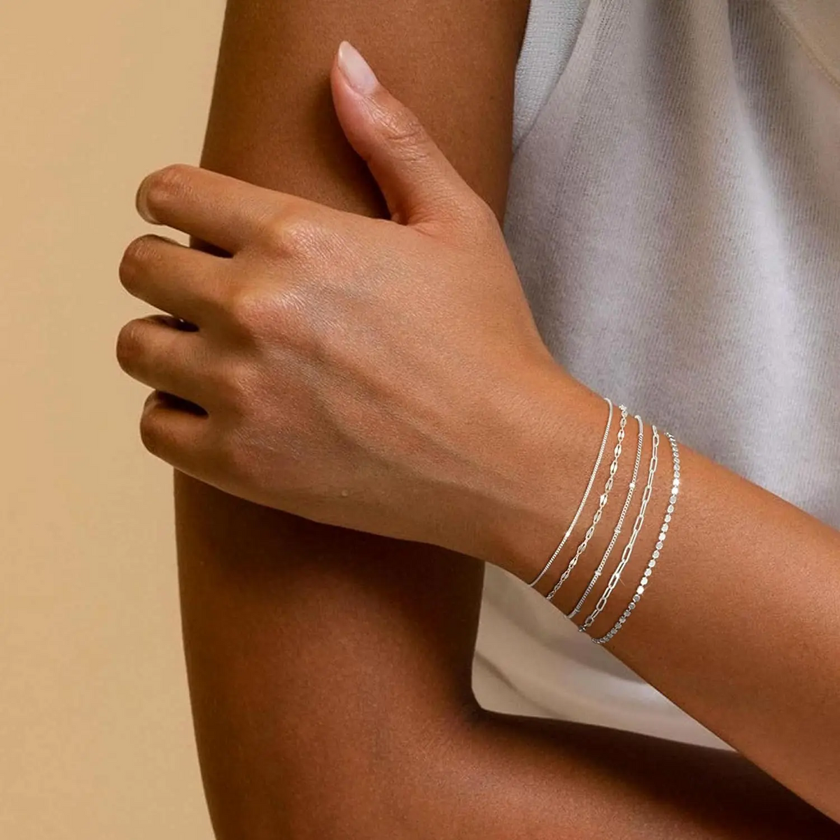 5pc Dainty Bracelet Stack