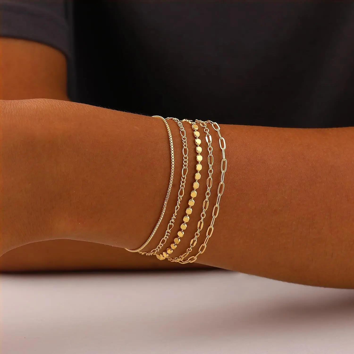 5pc Dainty Bracelet Stack