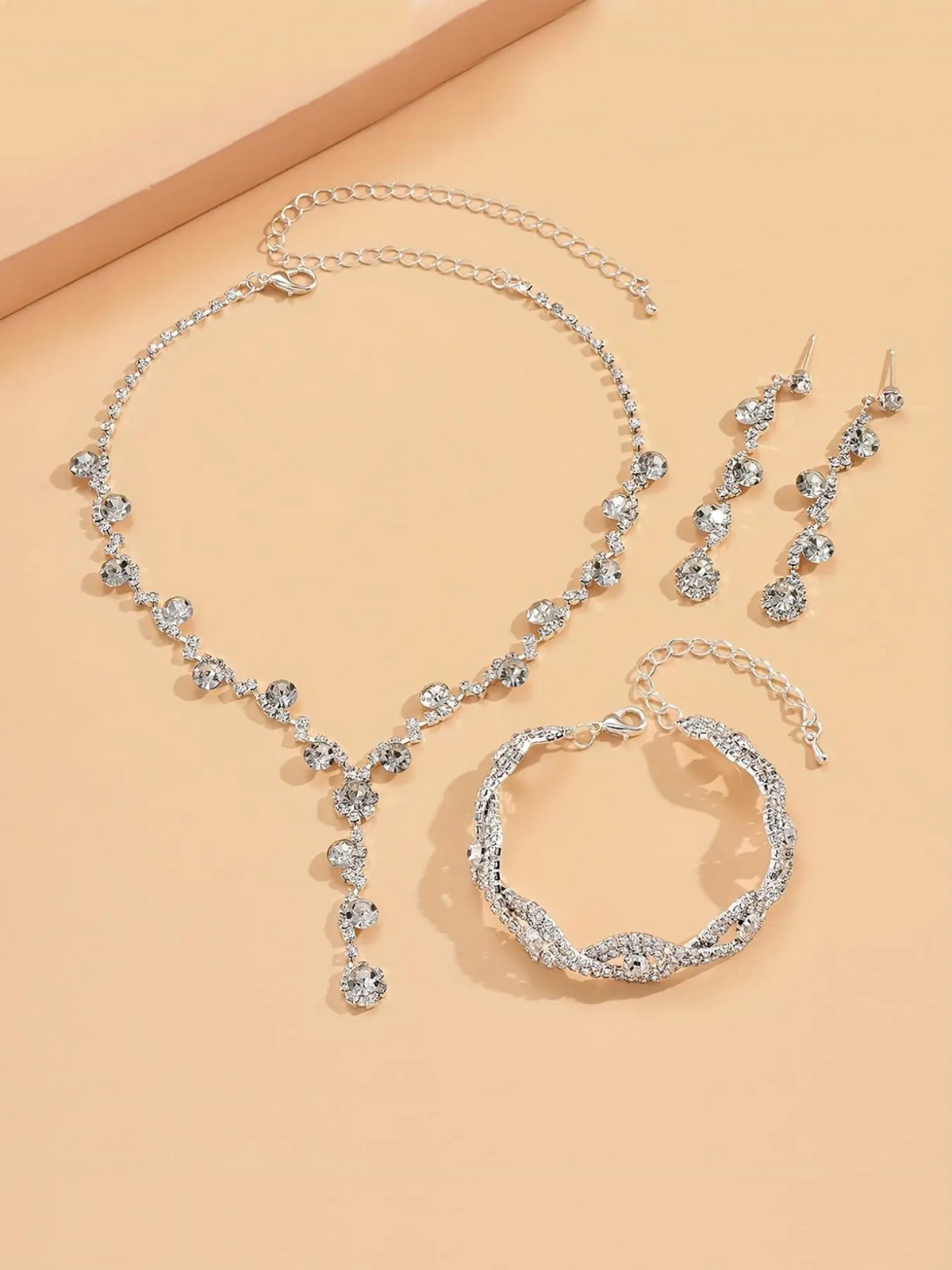 Elegant Rhinestone Jewelry Set