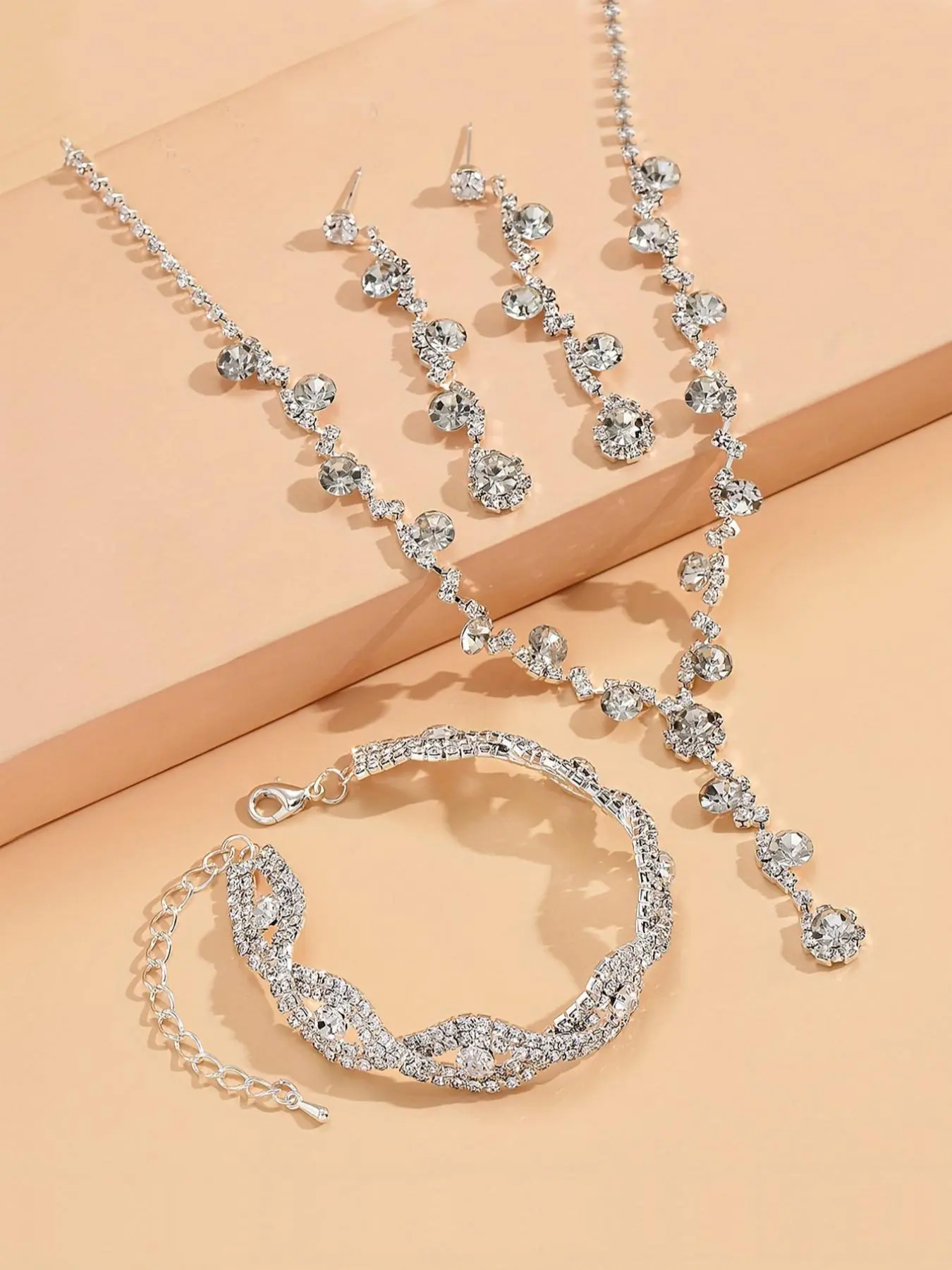 Elegant Rhinestone Jewelry Set