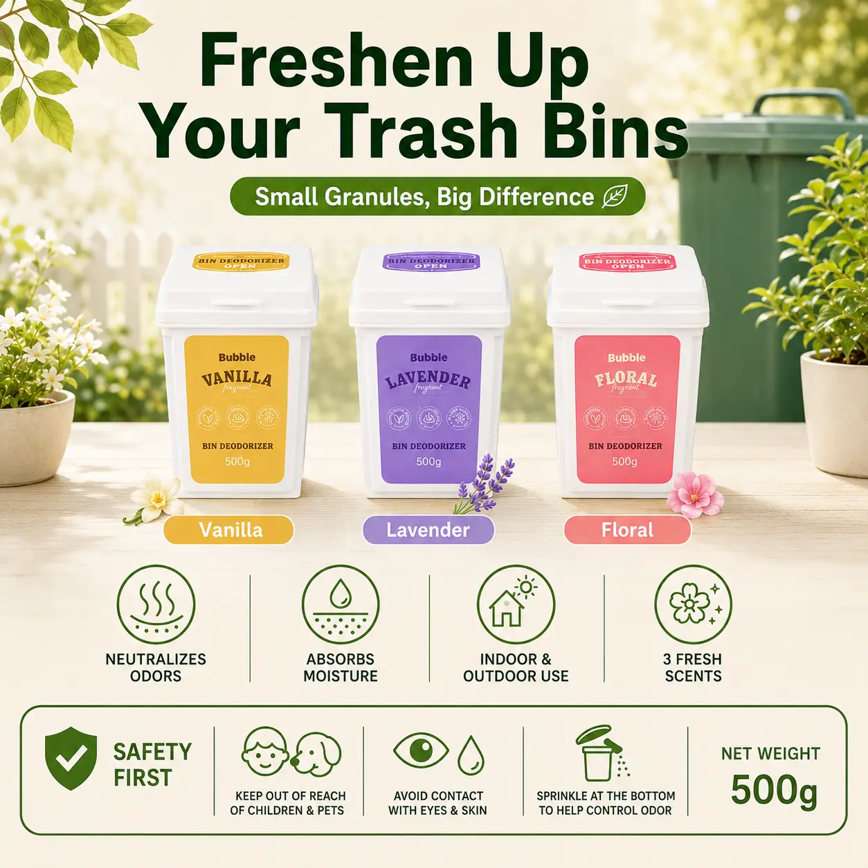Scented Powder Deodorant - Household Bin Cleaner
