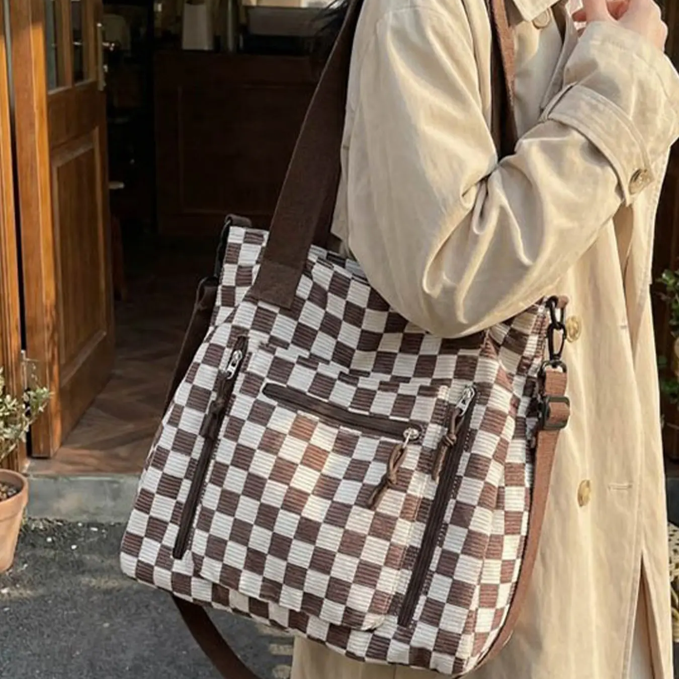 Casual Plaid Bag