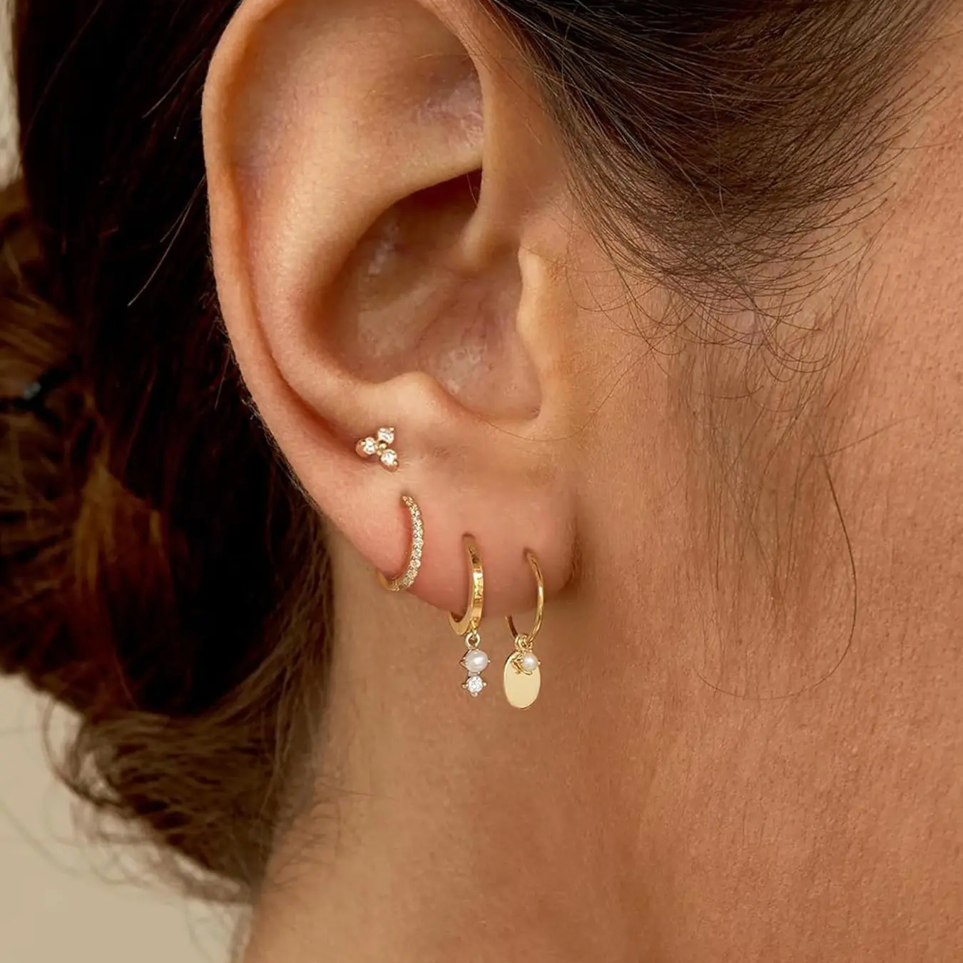 4pc Stackable Earrings Set