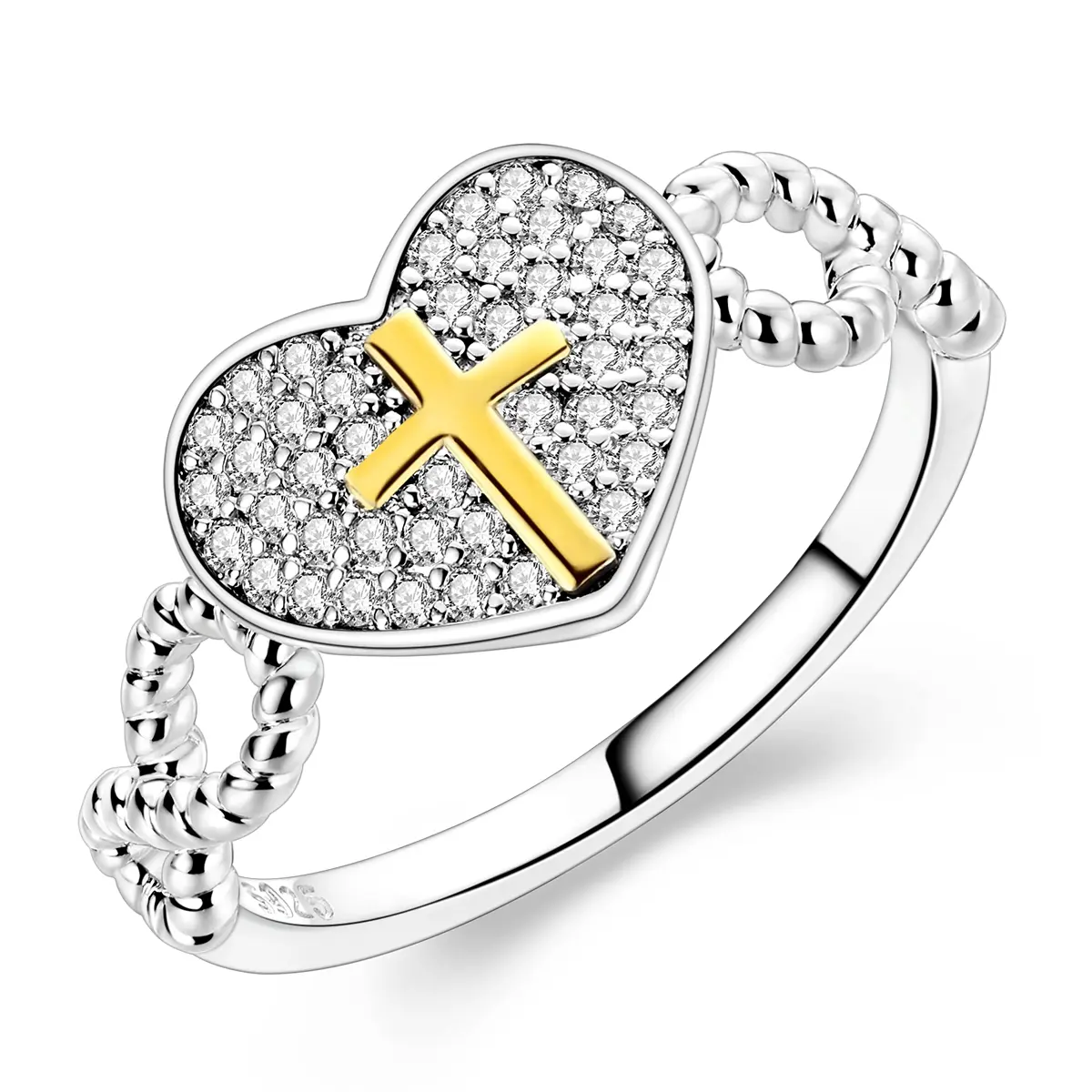 Cross Heart Ring