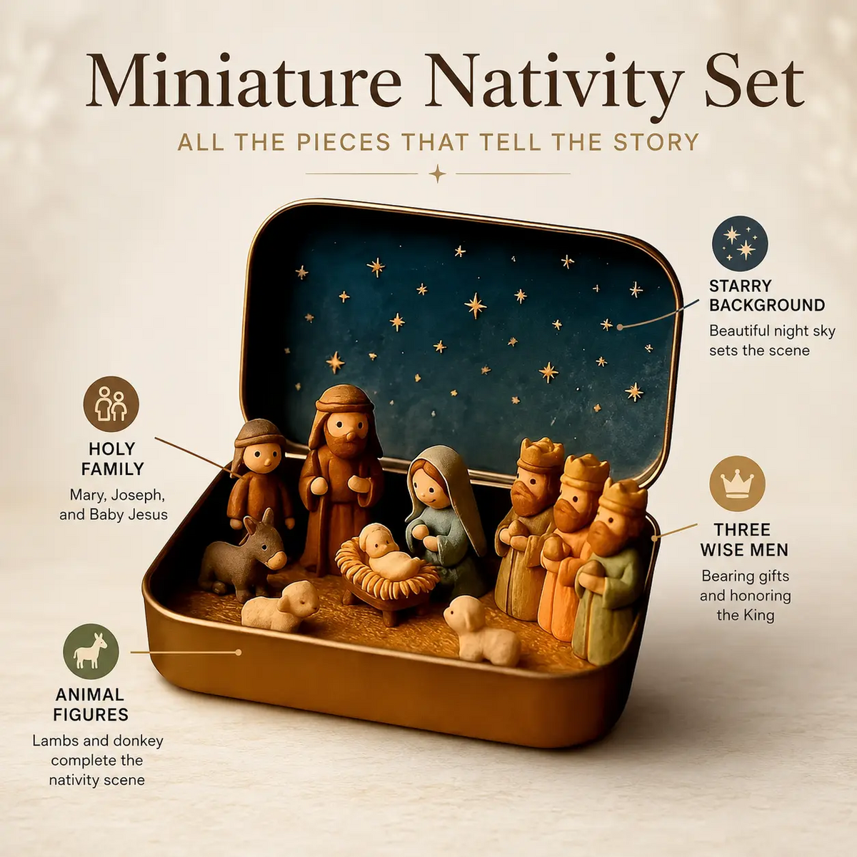 Pocket Size Nativity Scene Set