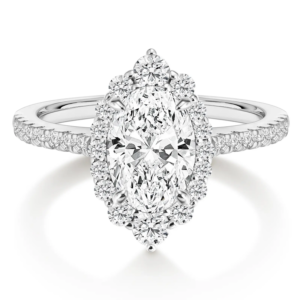 Marquise Cut Halo Ring