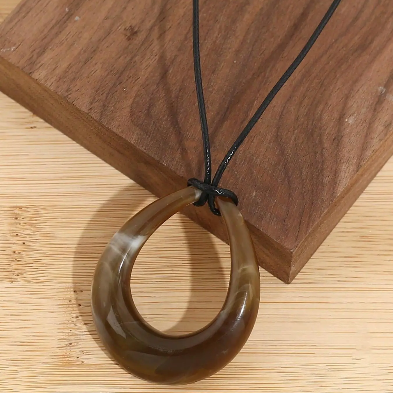 Geometric Open Teardrop Necklace