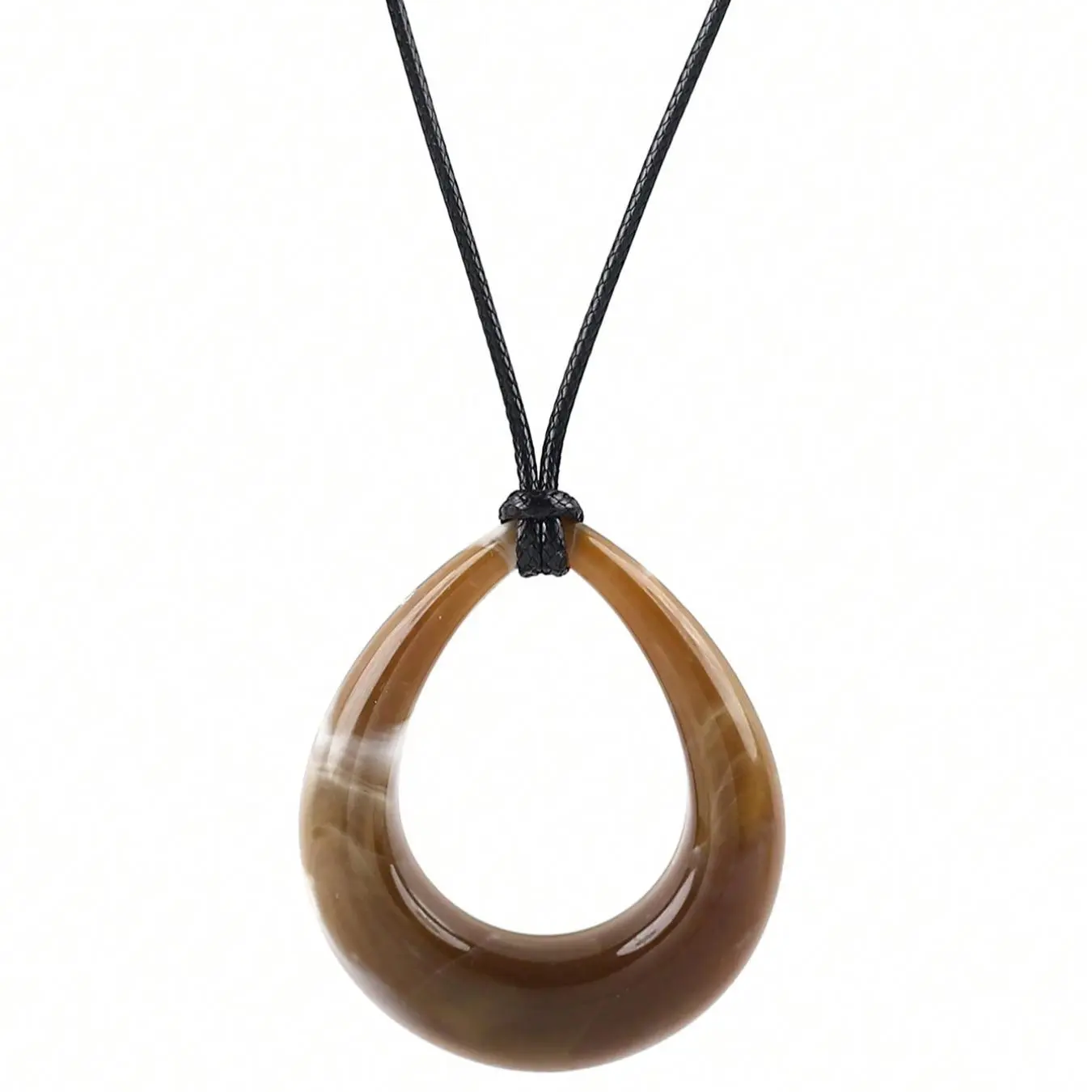 Geometric Open Teardrop Necklace