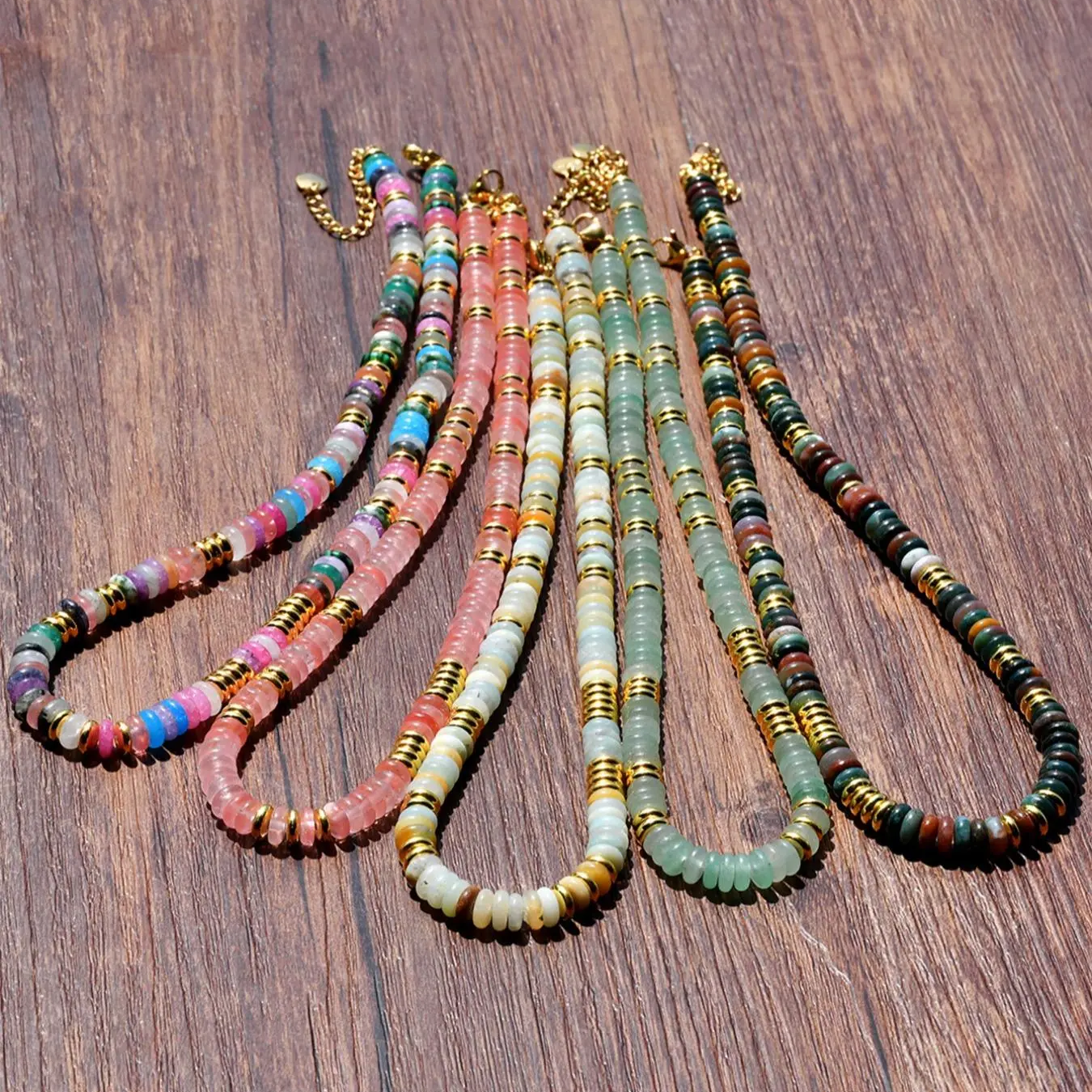 Natural Stone Beaded Necklace