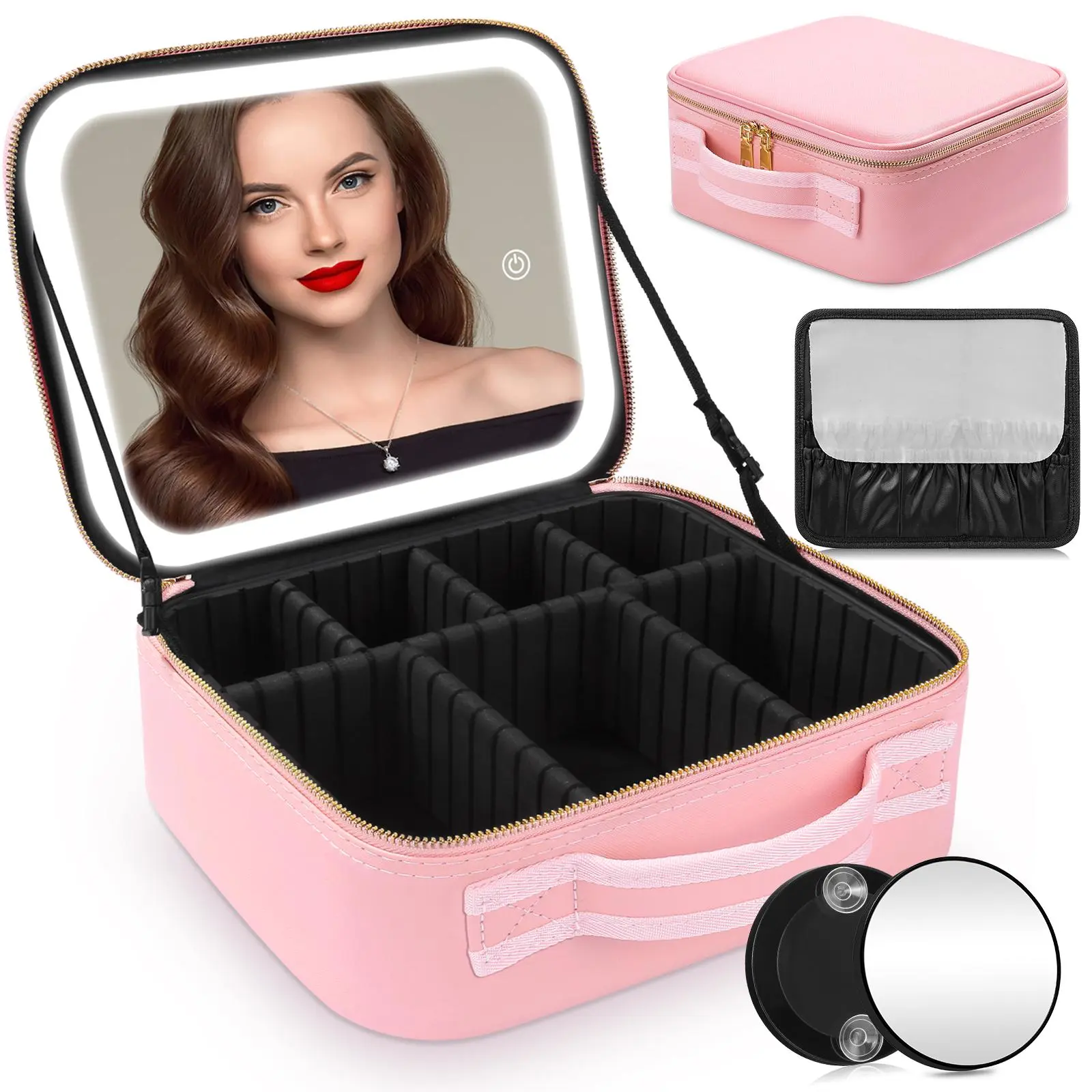 Lighted Makeup Bag Organizer