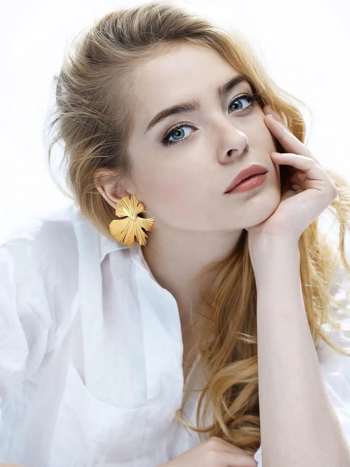 6 Pair Twisted Leaf Earring Set