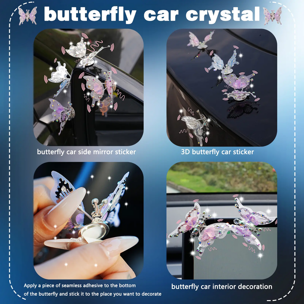 4pc Flying Butterfly Decor