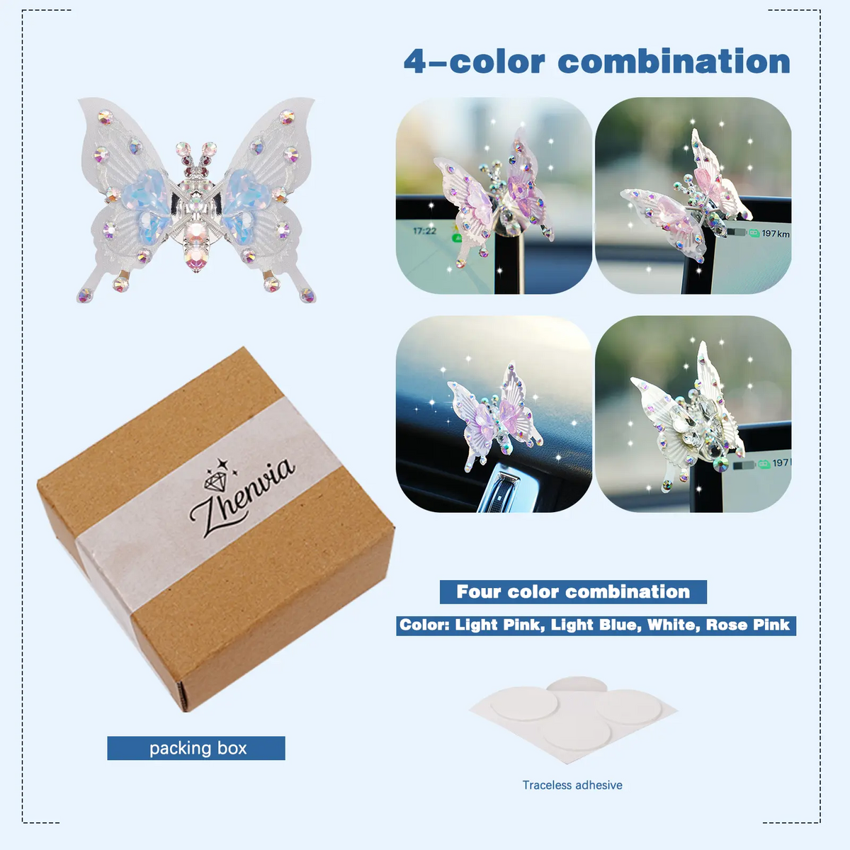 4pc Flying Butterfly Decor