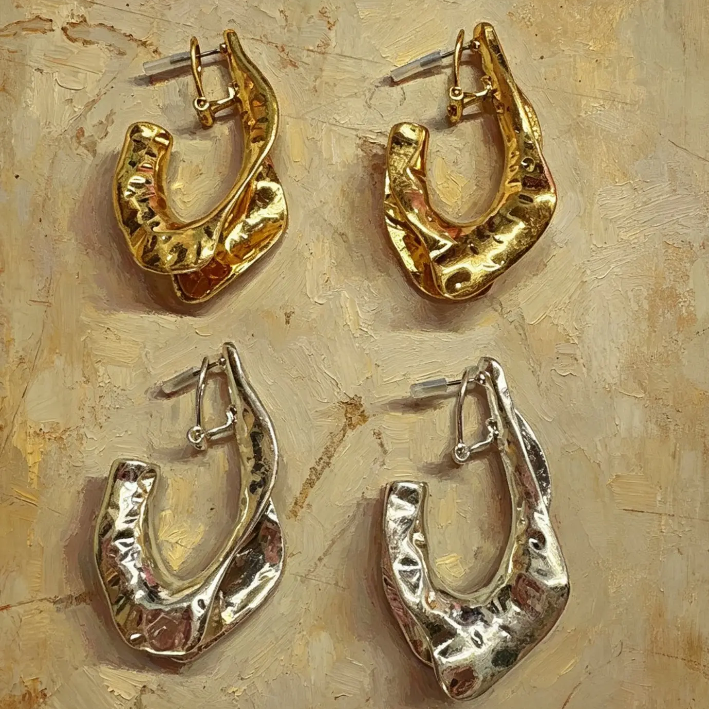 Irregular Geometric Drop Earrings