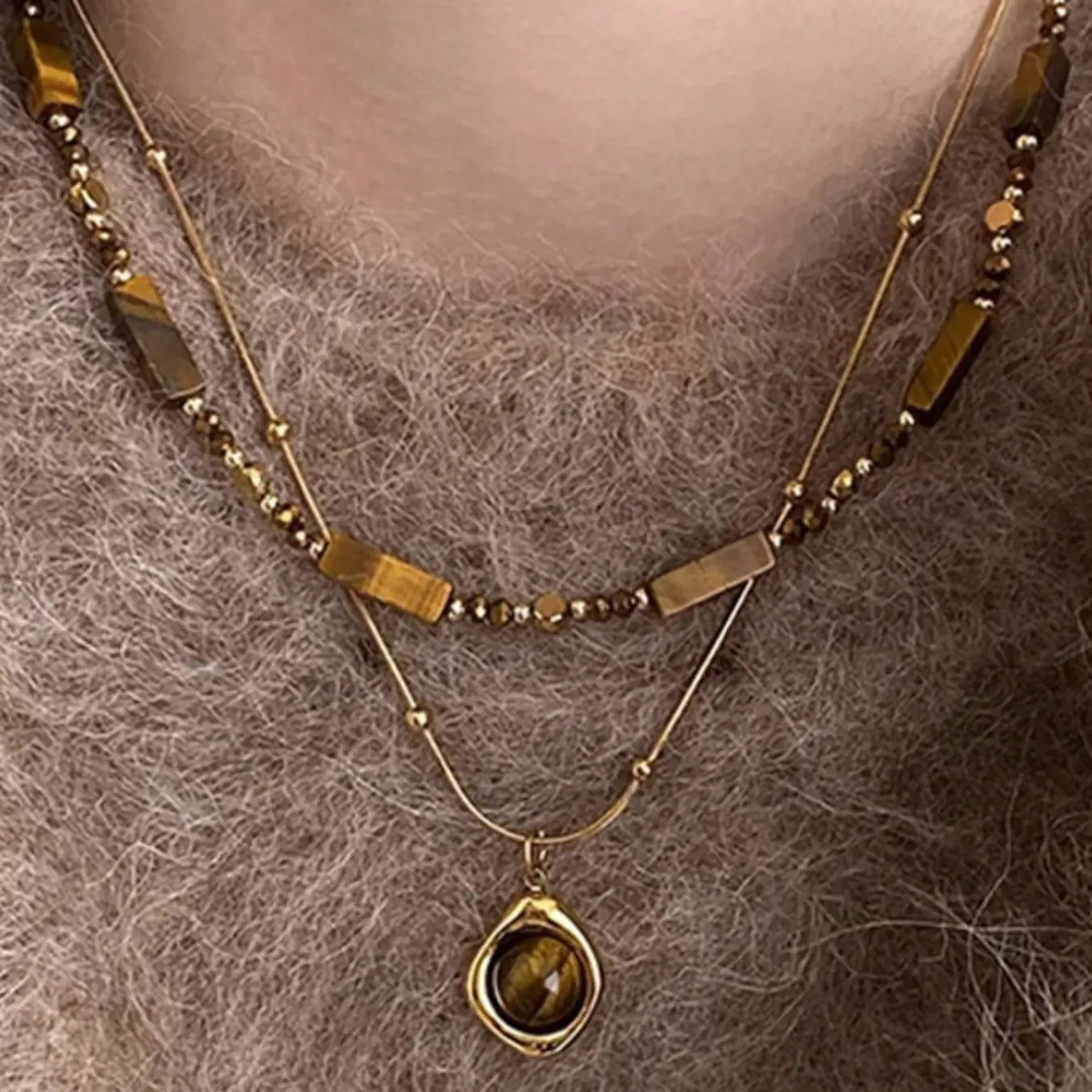Vintage Stone Necklace