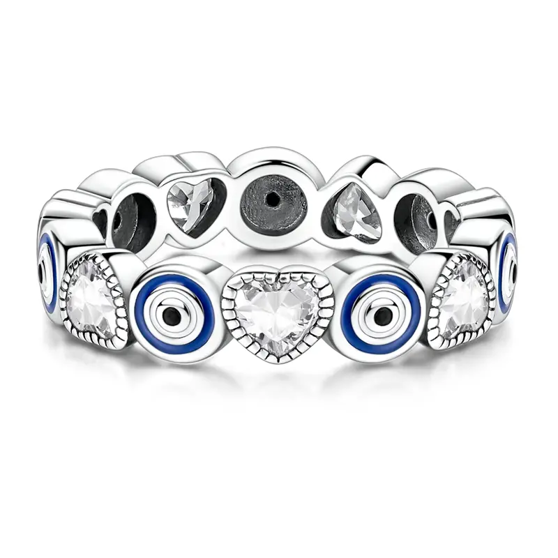 Evil Eye Heart Statement Ring