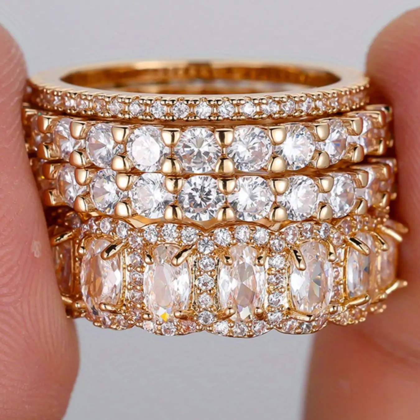4pc Exquisite Band Rings