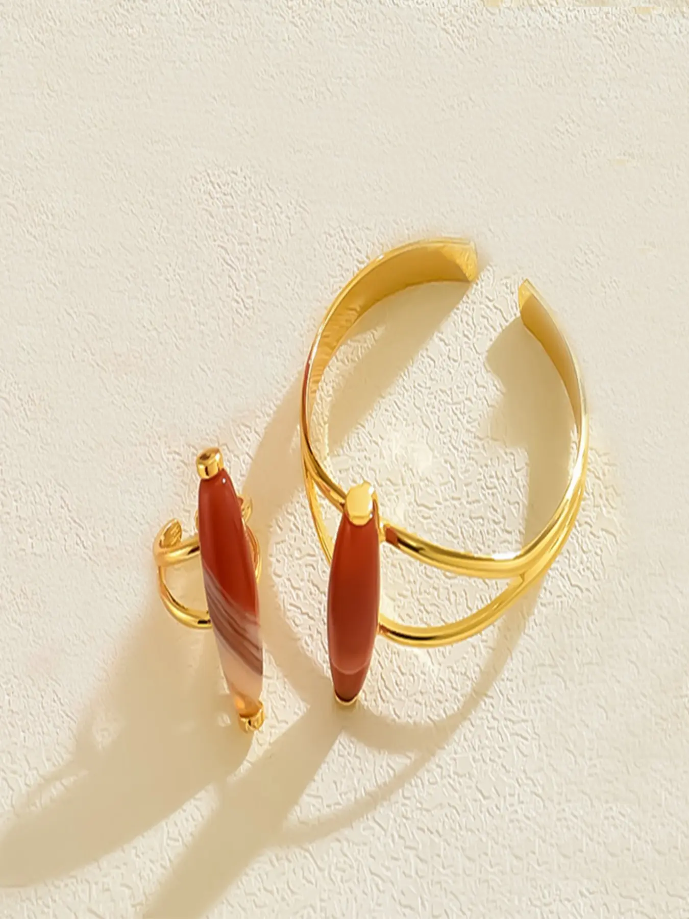 Vintage Boho Ring and Cuff Bangle Set