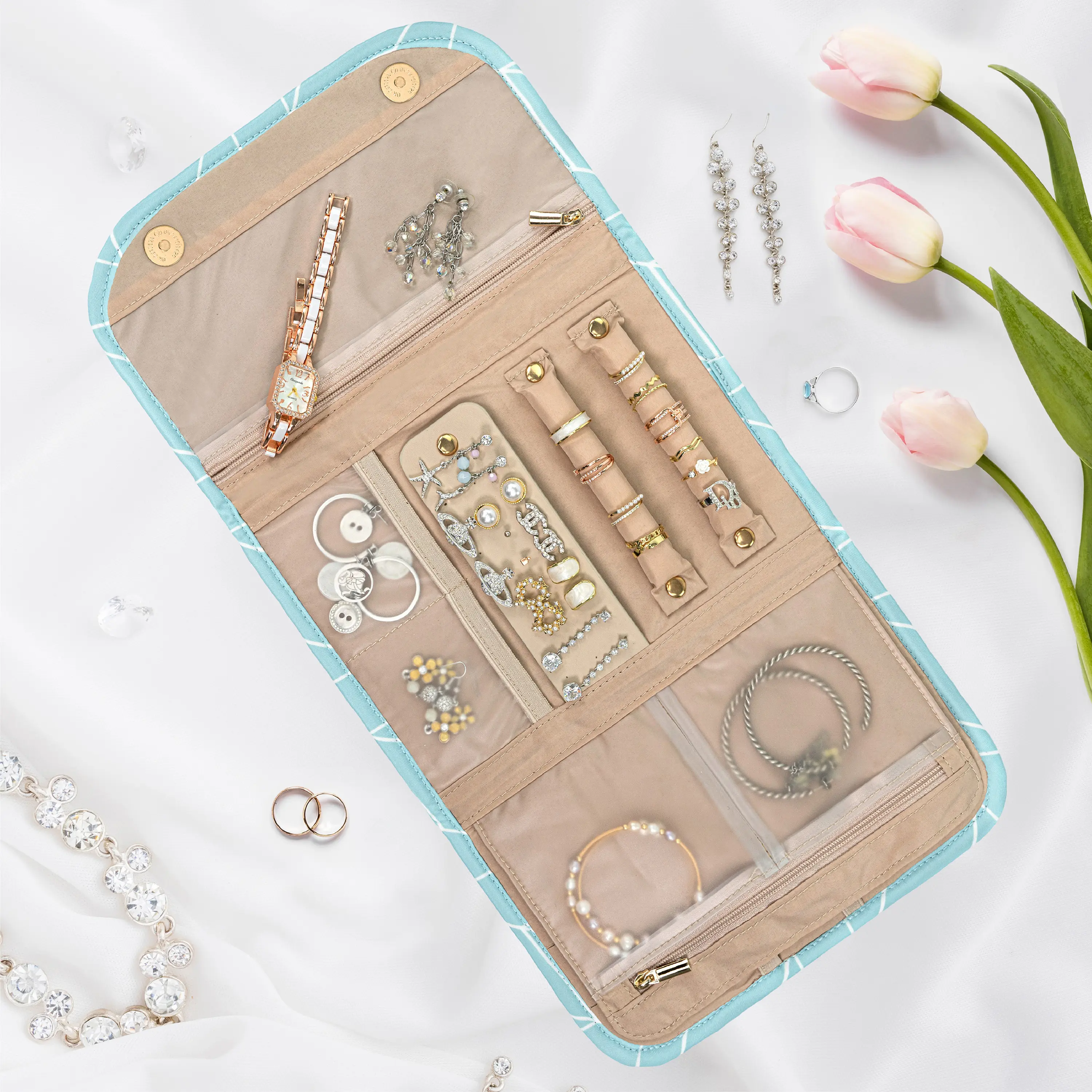 Travel Jewelry Case Organizer