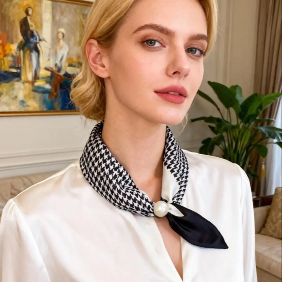 Magnetic Buckle Pearl Necklace