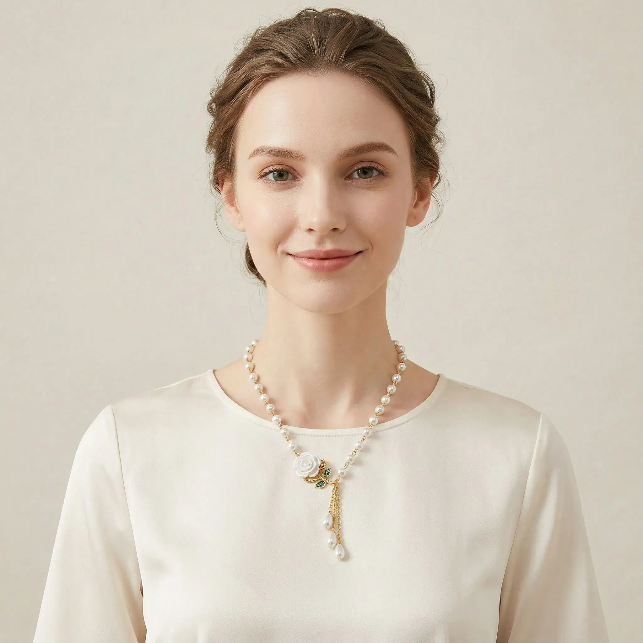 Camellia Tassel Necklace