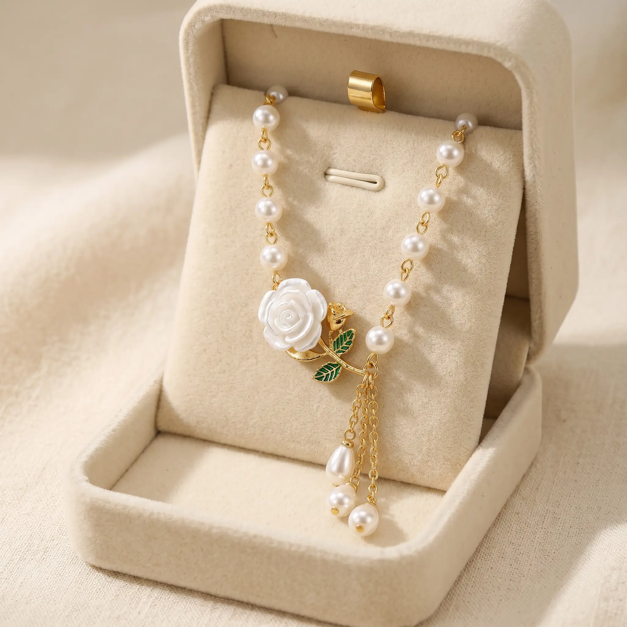 Camellia Tassel Necklace