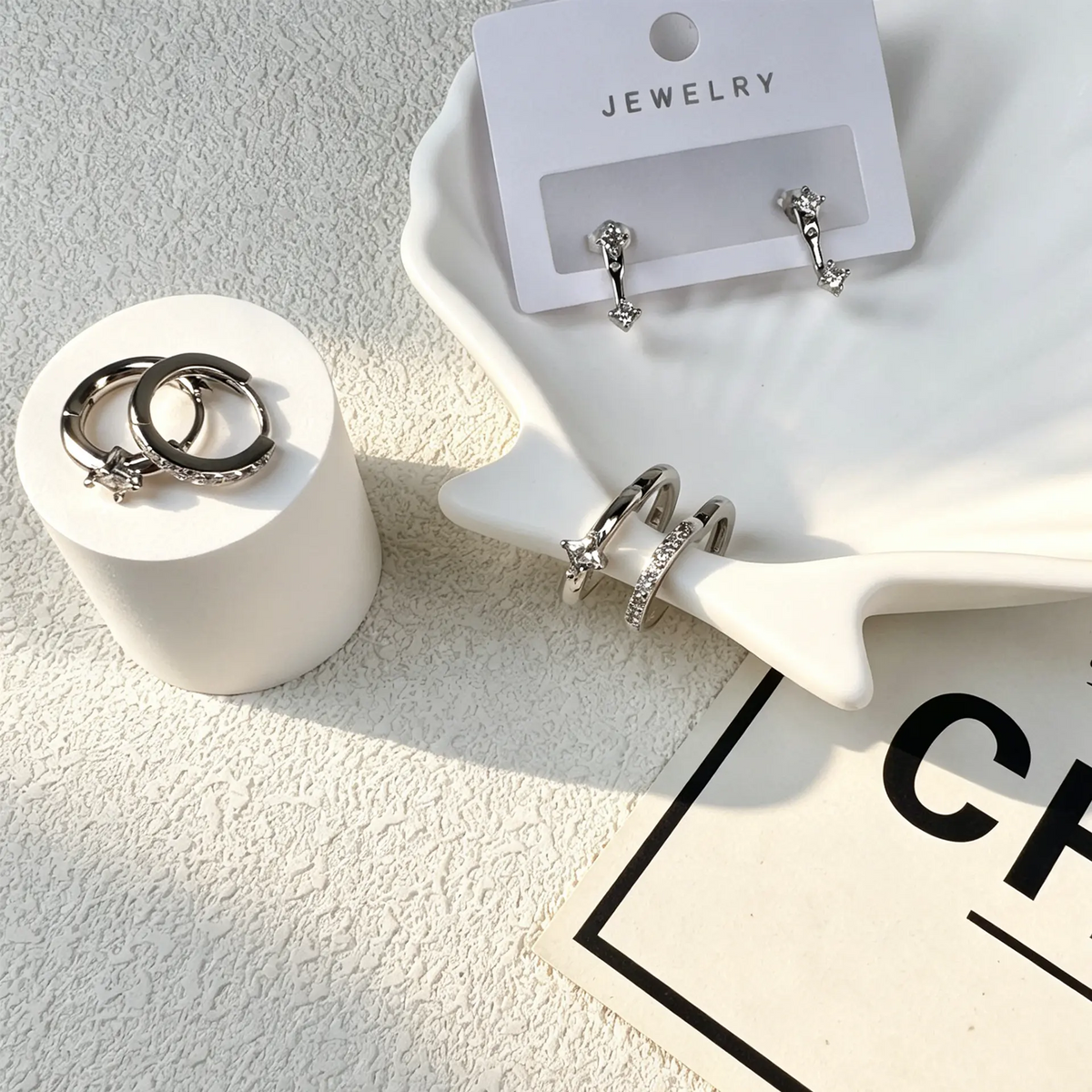 3 Pair Vertical Helix Earrings Set