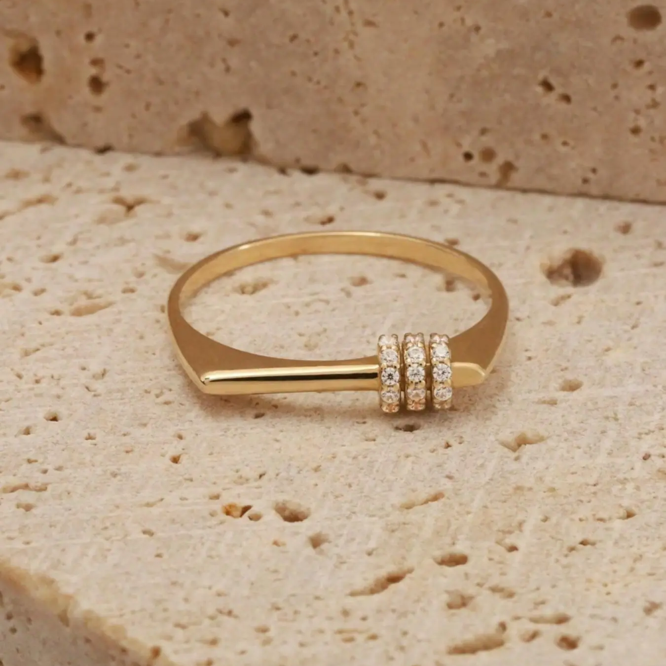 Three Ring Zirconia Ring