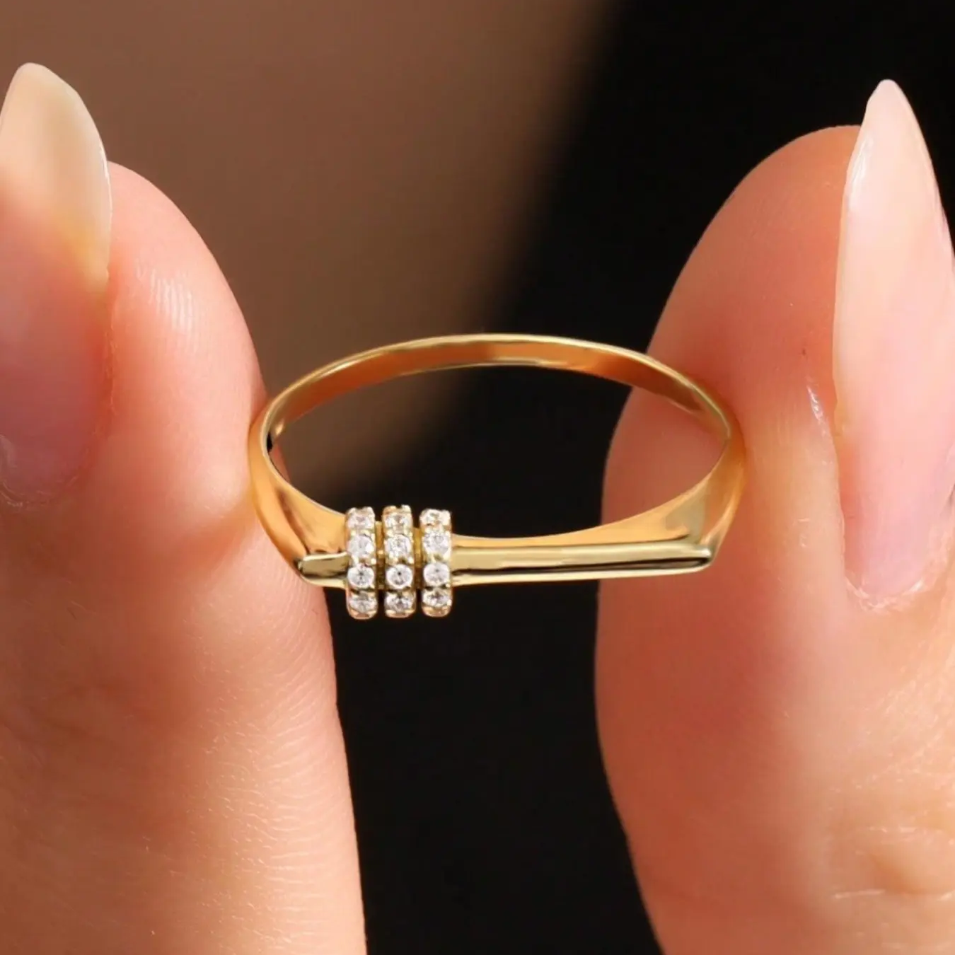 Three Ring Zirconia Ring