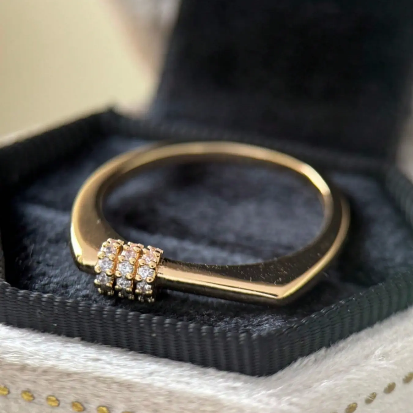 Three Ring Zirconia Ring
