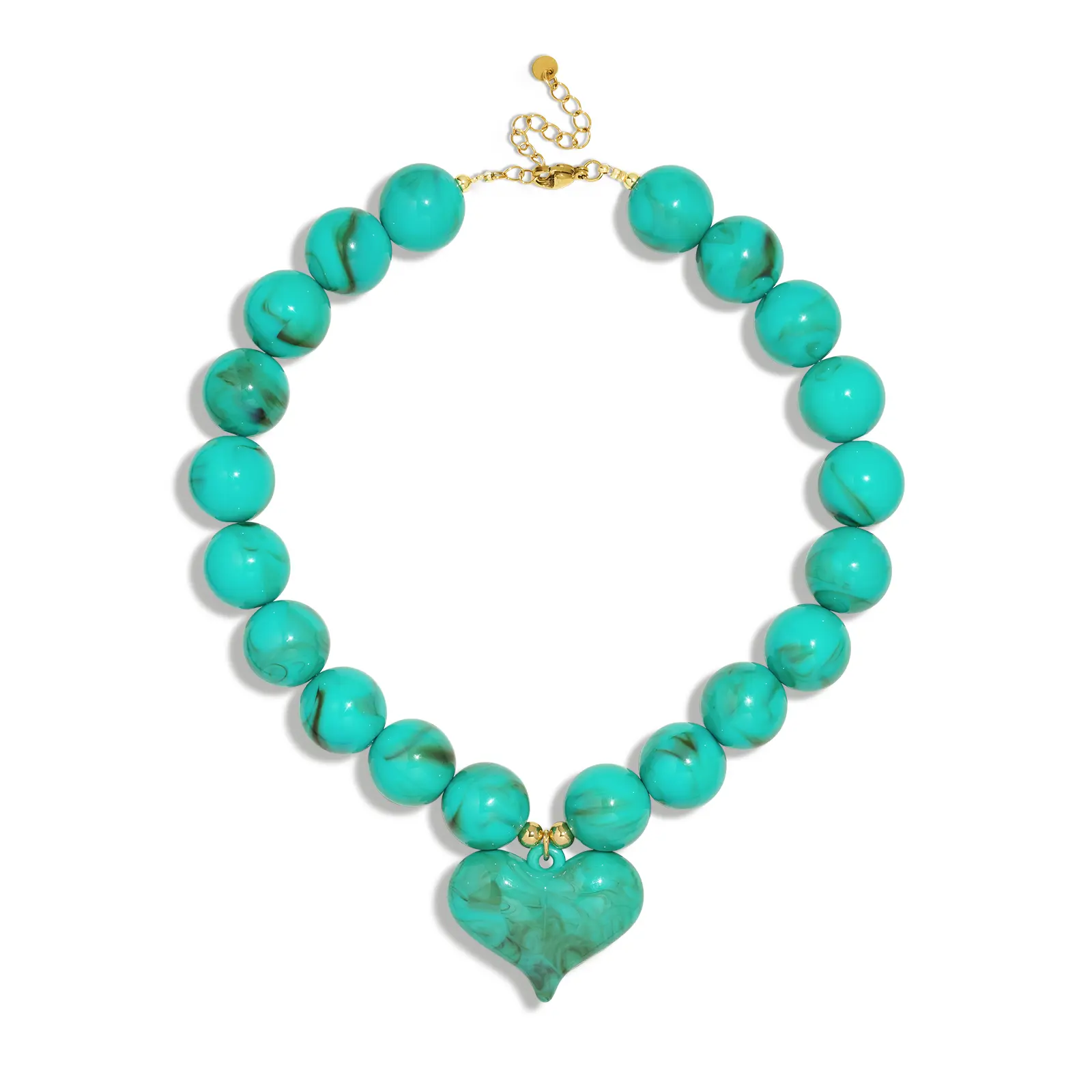 Chunky Turquoise Heart Necklace