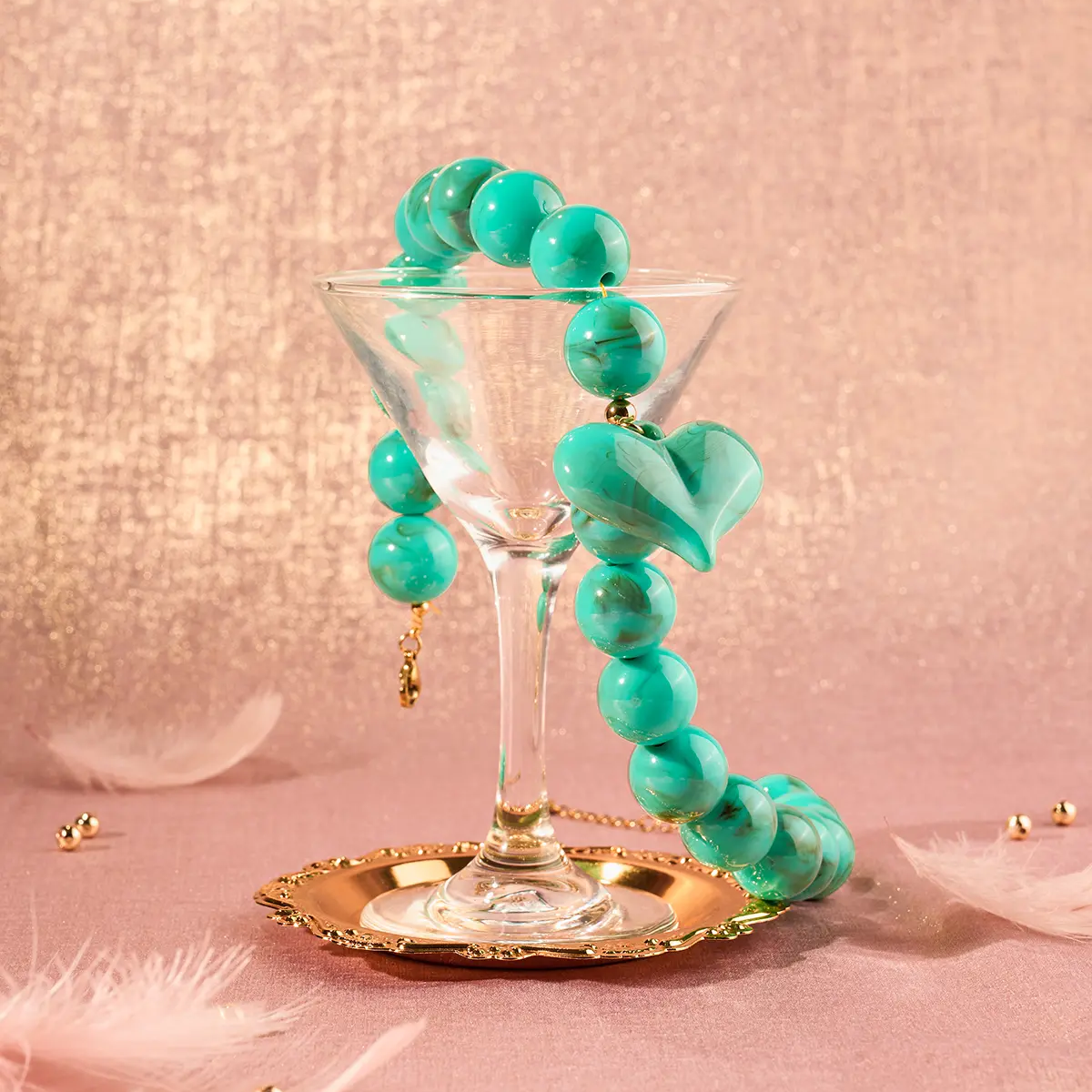 Chunky Turquoise Heart Necklace