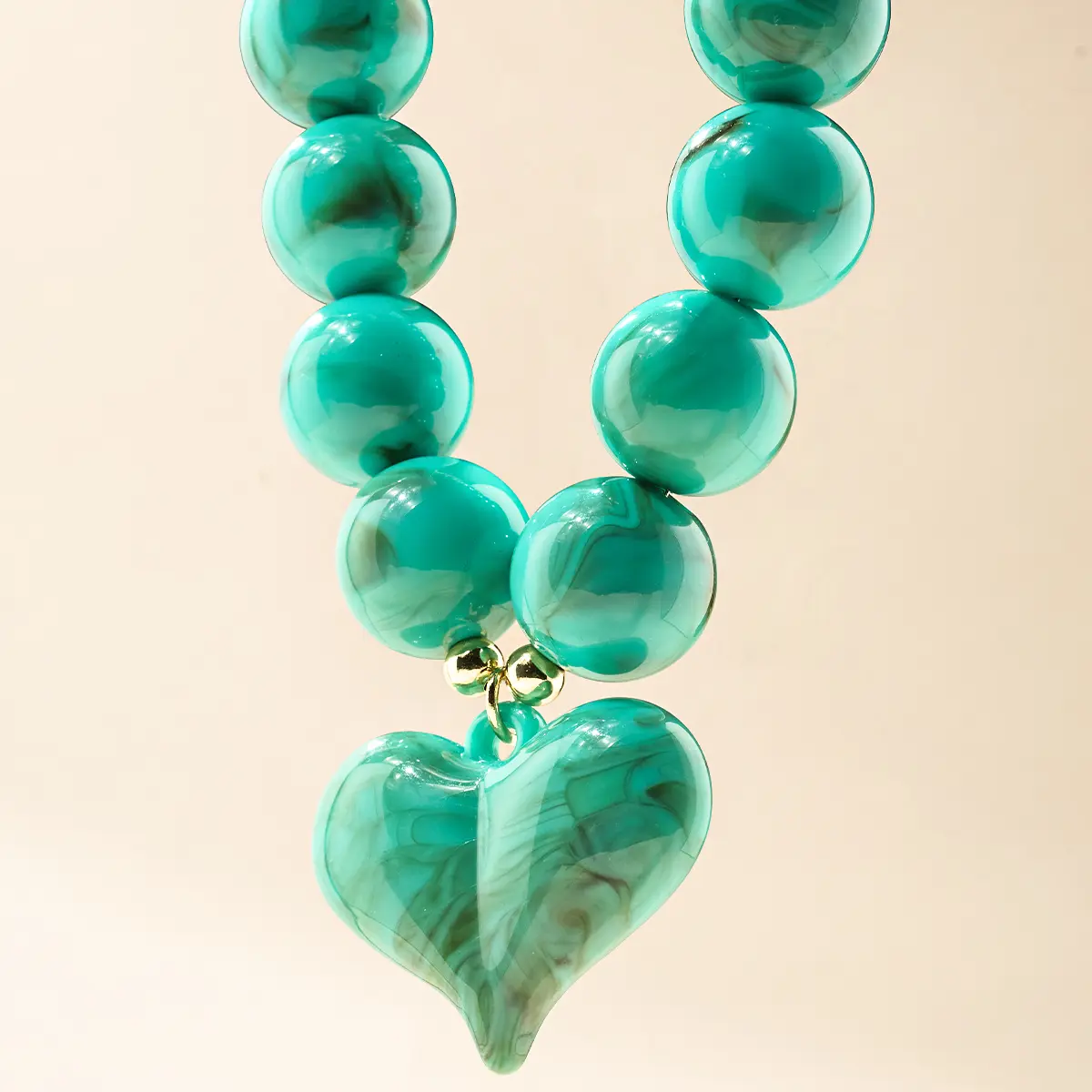 Chunky Turquoise Heart Necklace