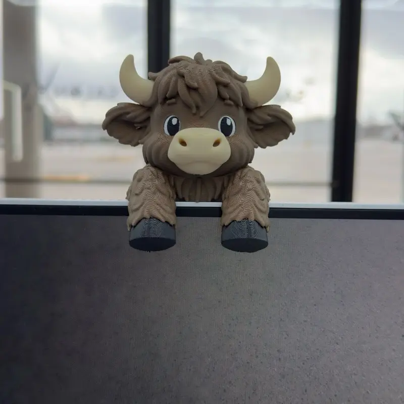 Highland Cow Monitor Buddy