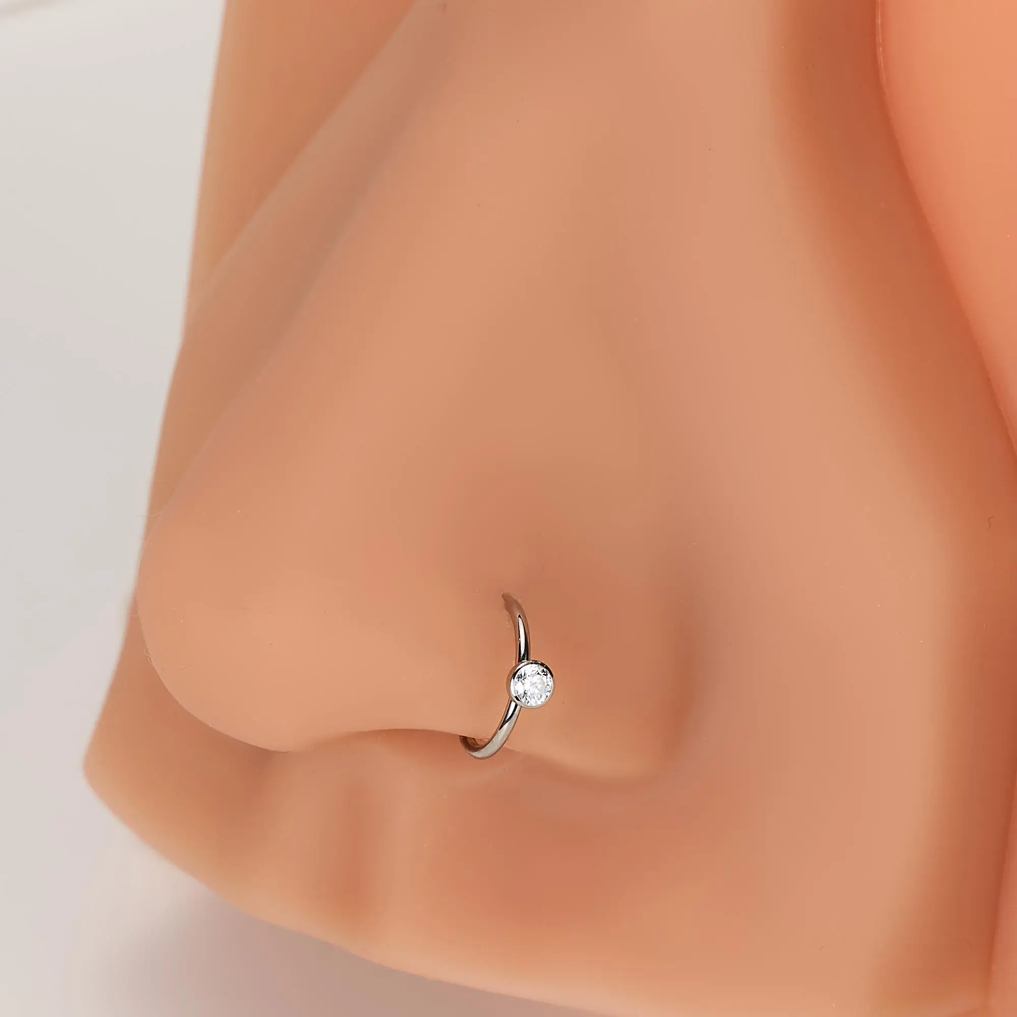 Geometric Hinge Nose Ring